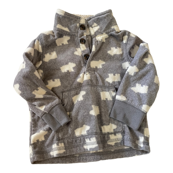 Bundle of Toddler 2T Tops A Fleece Pullover Sweatshirt Jacket and Denim Top - Picture 3 of 7
